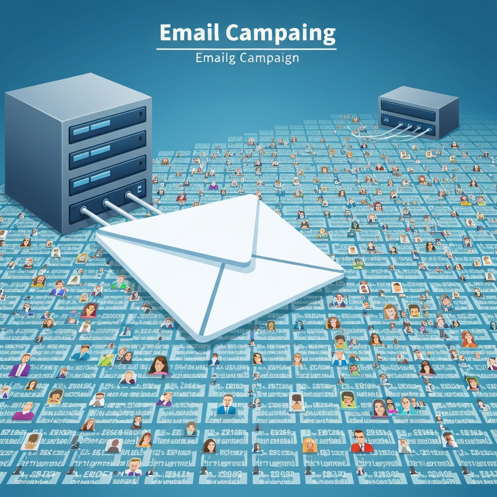 Email campaigns sent to thousands of people