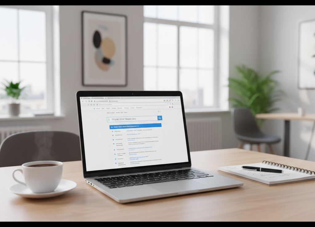 Laptop with a search