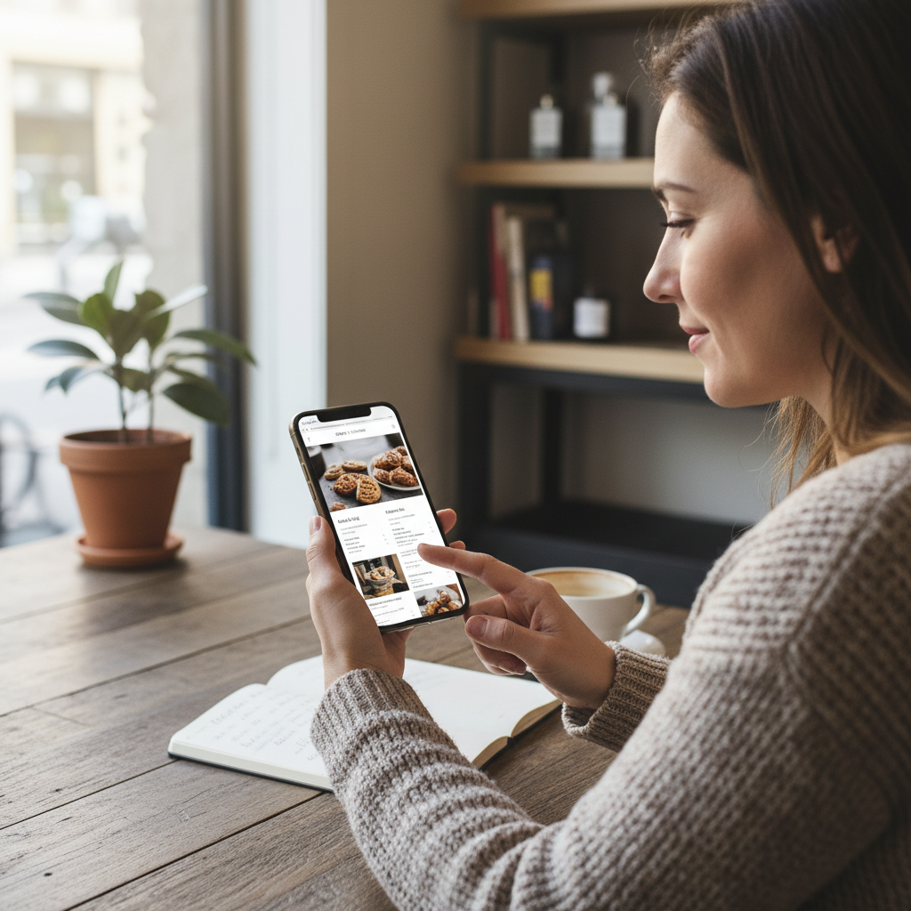 Business owner views website
