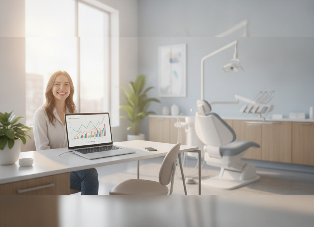 Smiling patient in a — invisalign marketing