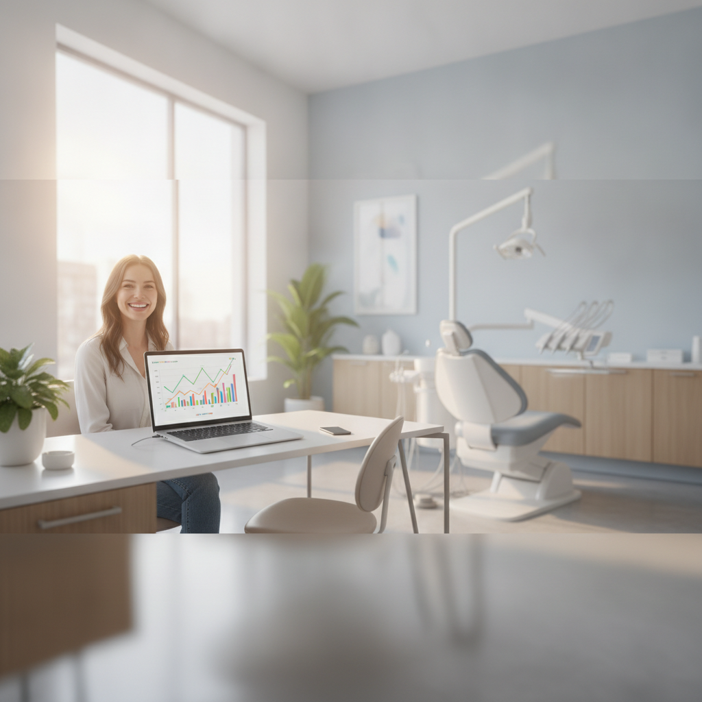 Smiling patient in a — invisalign marketing