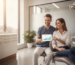 Dentist shows patient — dental implant marketing